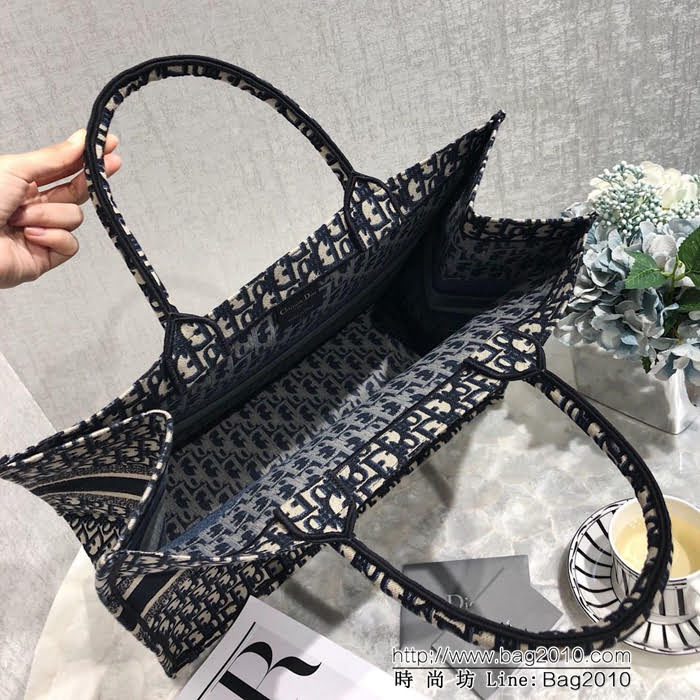 DIOR迪奧 老花帆布袋 logo印花 復古風手提袋  zdo1124